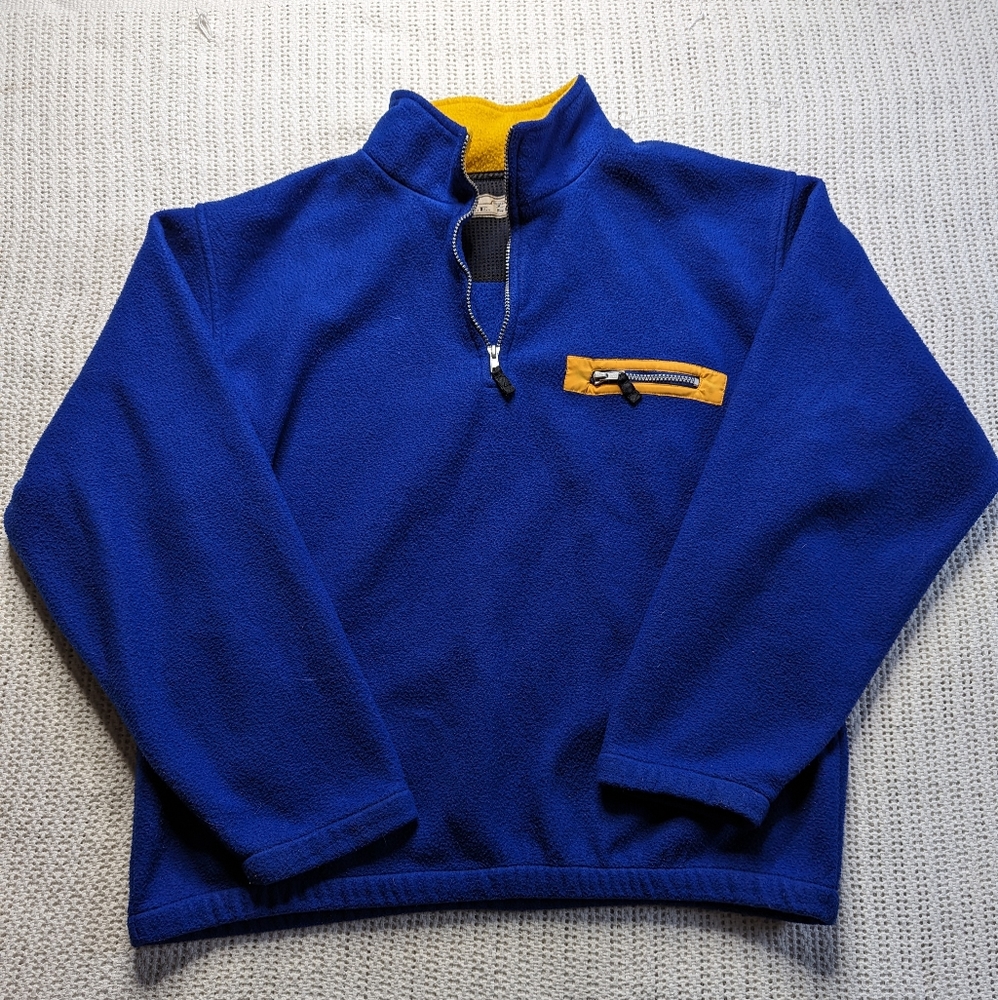 VTG Y2K M.E. Sport Blue GORP Fleece 1/4 Zip Pull Over Jacket Men's Size Large